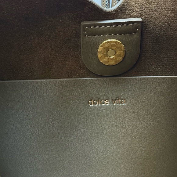 Dolce Vita Malin Suede Hobo Bag. Color: Olive. - Picture 6 of 8